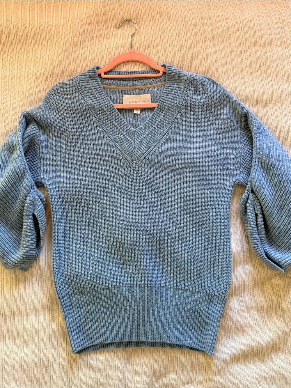 Brochu Walker Light Blue V-Neck Sweater